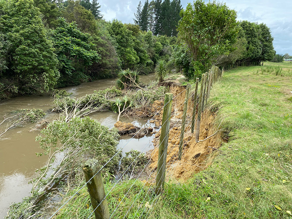 River erosion in the BOP