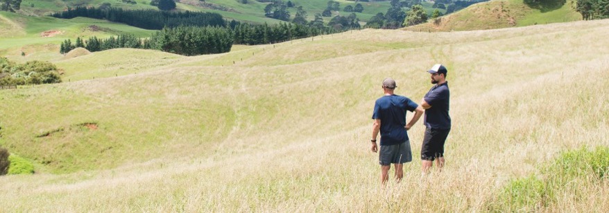 two men on a BOP farm