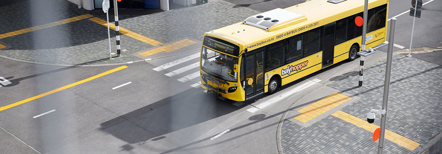 bus at intersection