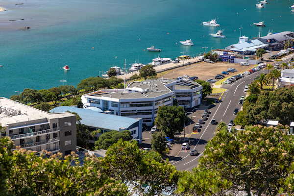 BOPRC Whakatane office from lookout